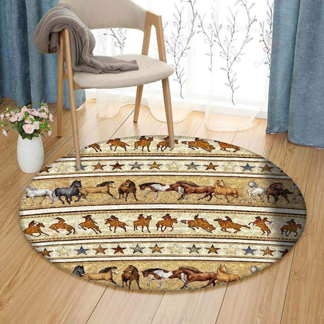 Cowboy Pattern 2 Round Carpet Floor Rug Living Room Bedroom Decor Round Area Rug Carpet Cowboy Pattern 2 Round Carpet Floor Rug Living Room Bedroom Decor Round Area Rug Carpet