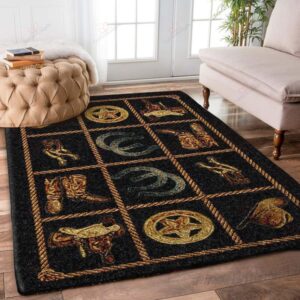 Cowboy Symbol Rug Sport Decor Gift Floor Decor Living Room Carpet Rug Area Rug - 2e445c9988dc