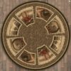 Cowboy Western Home Round Carpet Floor Rug Living Room Bedroom Decor Round Area Rug Carpet