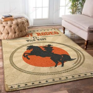 Cowboy Wild West Rug Sport Decor Gift Floor Decor Living Room Carpet Rug Area Rug - 28d2fd360a6a
