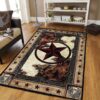 Cowboys Star Cow Skin Rug Sport Decor Gift Floor Decor Living Room Carpet Rug Area Rug - 4dc8d05e6a37