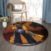 Cowgirl Round Carpet Floor Rug Living Room Bedroom Decor Round Area Rug Carpet