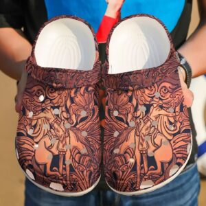 Cowgirl Let’S Ride Sku 668 Crocs Crocband Clog Comfortable For Mens Womens Classic Clog Water Shoes