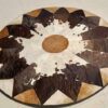 Cowhide Flower Round Carpet Floor Rug Living Room Bedroom Decor Round Area Rug Carpet