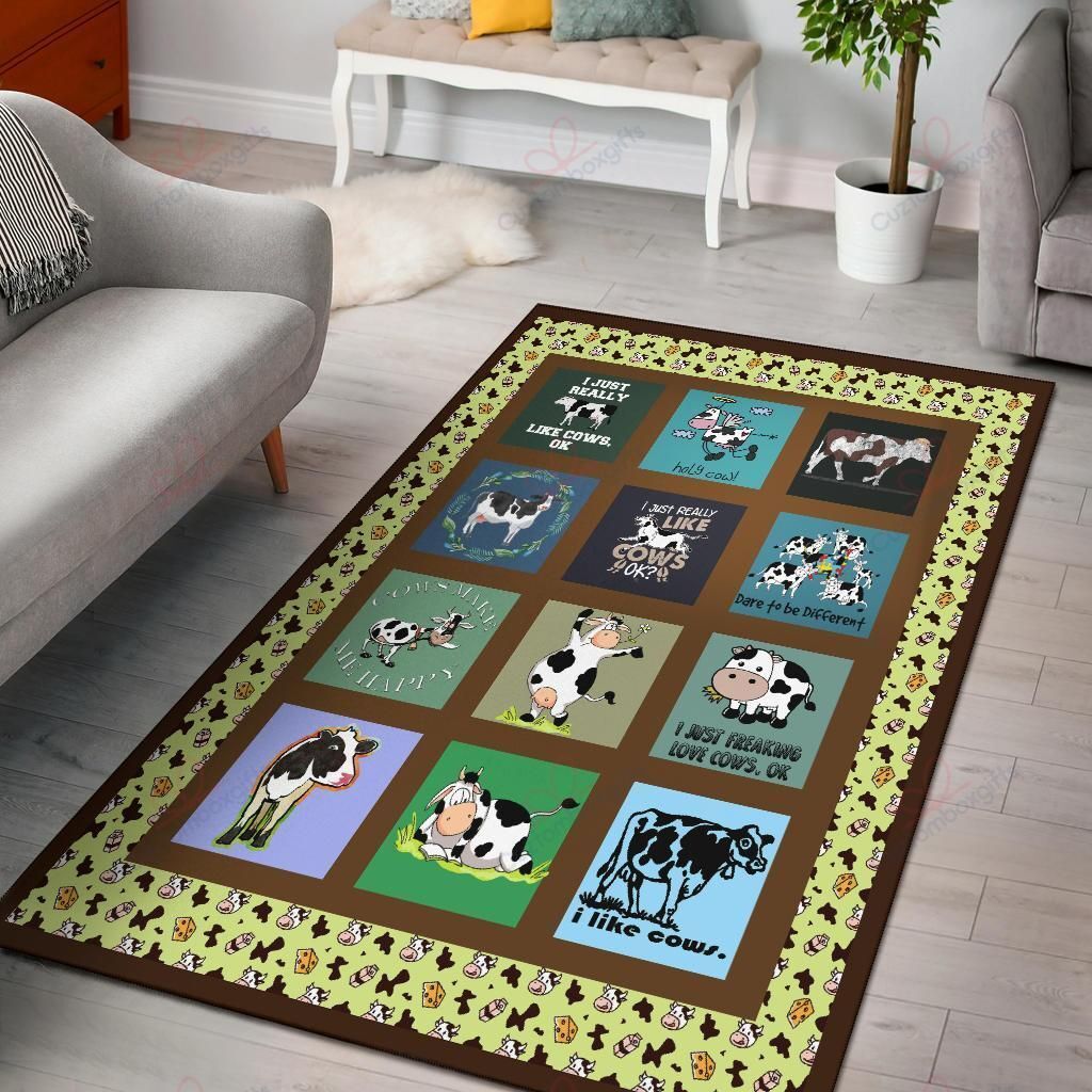 Cows Black And White Rug Sport Decor Gift Floor Decor Living Room Carpet Rug Area Rug - 17d9439d680f Cows Black And White Rug Sport Decor Gift Floor Decor Living Room Carpet Rug Area Rug - 17d9439d680f