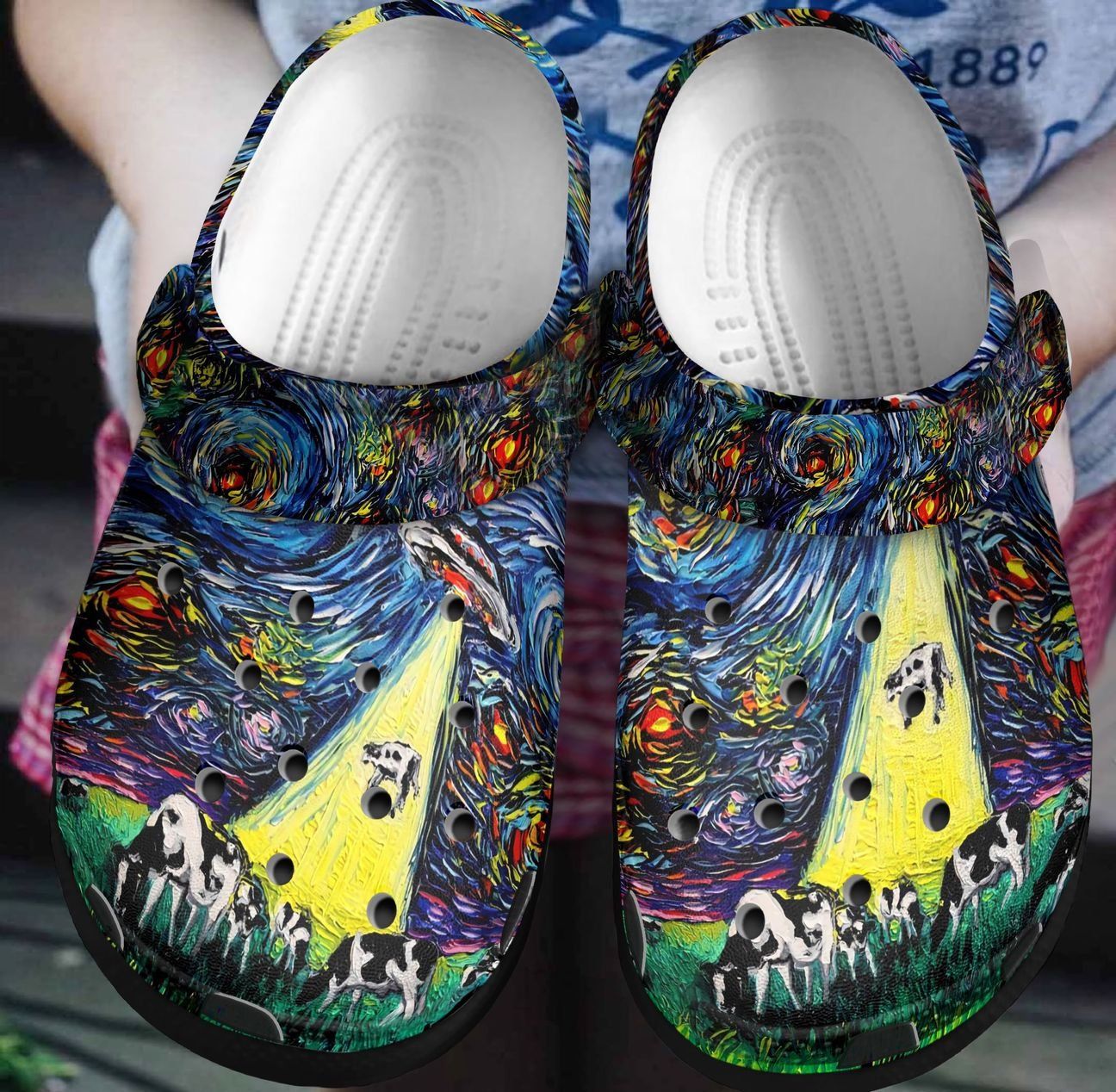 Cows Personalized Clog Custom Crocs Comfortablefashion Style Comfortable For Women Men Kid Print 3D Vincent Van Gogh Paintings Cows Personalized Clog Custom Crocs Comfortablefashion Style Comfortable For Women Men Kid Print 3D Vincent Van Gogh Paintings