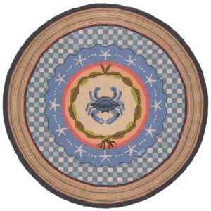 Crab Pattern 1 Round Carpet Floor Rug Living Room Bedroom Decor Round Area Rug Carpet