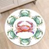 Crab Pattern Round Carpet Floor Rug Living Room Bedroom Decor Round Area Rug Carpet