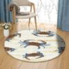 Crabs Round Carpet Floor Rug Living Room Bedroom Decor Round Area Rug Carpet