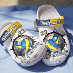 Cracks By Volleyball Ball Shoes Clog Crocs Clog Crocbland Clog Birthday Gift For Man Woman