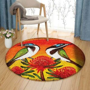 Crane Round Carpet Floor Rug Living Room Bedroom Decor Round Area Rug Carpet