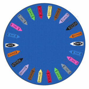 Crayones De Colores Round Carpet Floor Rug Living Room Bedroom Decor Round Area Rug Carpet