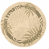 Cream And Green Leaves Round Carpet Floor Rug Living Room Bedroom Decor Round Area Rug Carpet