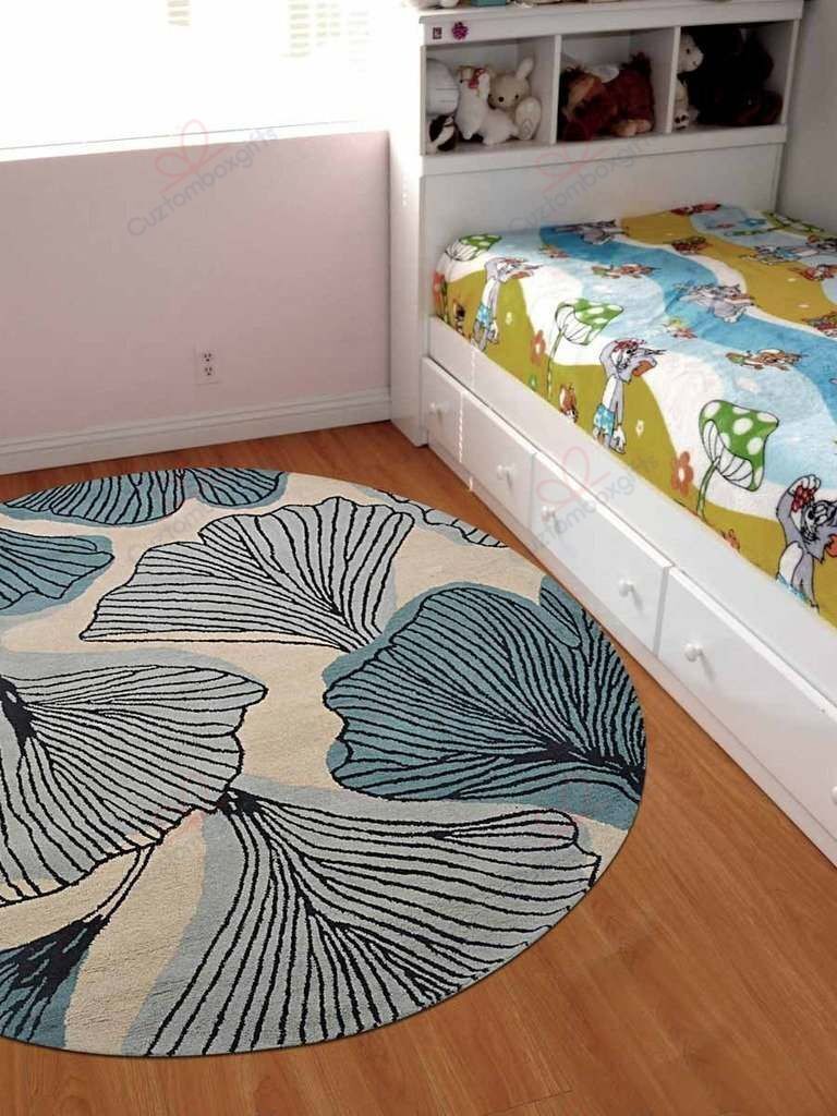 Cream Blue Round Carpet Floor Rug Living Room Bedroom Decor Round Area Rug Carpet Cream Blue Round Carpet Floor Rug Living Room Bedroom Decor Round Area Rug Carpet