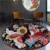Creative Cartoon Butterfly Round Carpet Floor Rug Living Room Bedroom Decor Round Area Rug Carpet