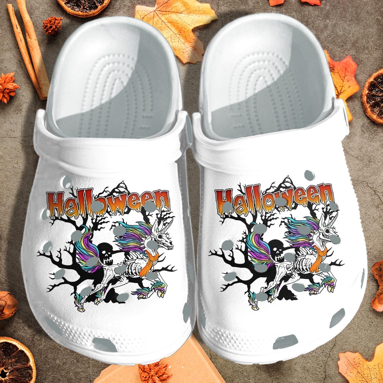 Creepy Unicorn And Skull Tattoo Funny Crocs Clog Shoes Clog – Halloween Crocs Clog Crocband Clog Birthday Gift For Man Women Creepy Unicorn And Skull Tattoo Funny Crocs Clog Shoes Clog – Halloween Crocs Clog Crocband Clog Birthday Gift For Man Women