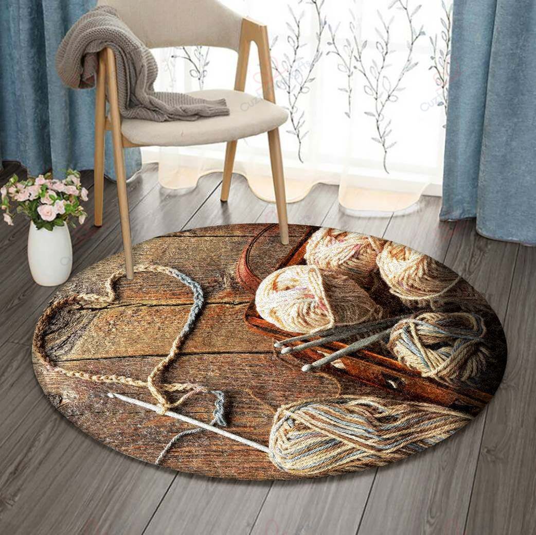 Crochet Round Carpet Floor Rug Living Room Bedroom Decor Round Area Rug Carpet Crochet Round Carpet Floor Rug Living Room Bedroom Decor Round Area Rug Carpet