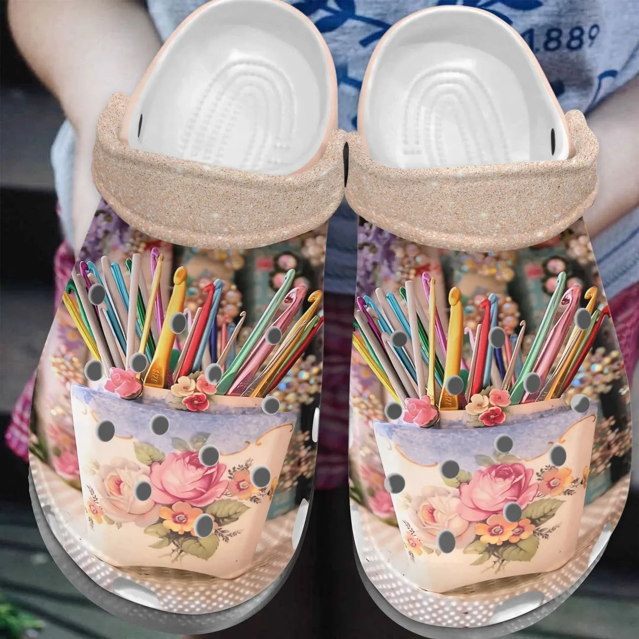 Crochet Personalize Clog Custom Crocs Fashionstyle Comfortable For Women Men Kid Print 3D Crochet Hook Crochet Personalize Clog Custom Crocs Fashionstyle Comfortable For Women Men Kid Print 3D Crochet Hook