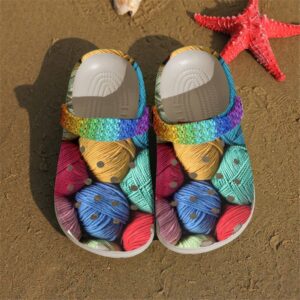 Crochet Personalize Clog Custom Crocs Fashionstyle Comfortable For Women Men Kid Print 3D Whitesole Crochet Collection 5 Style Comfortable S