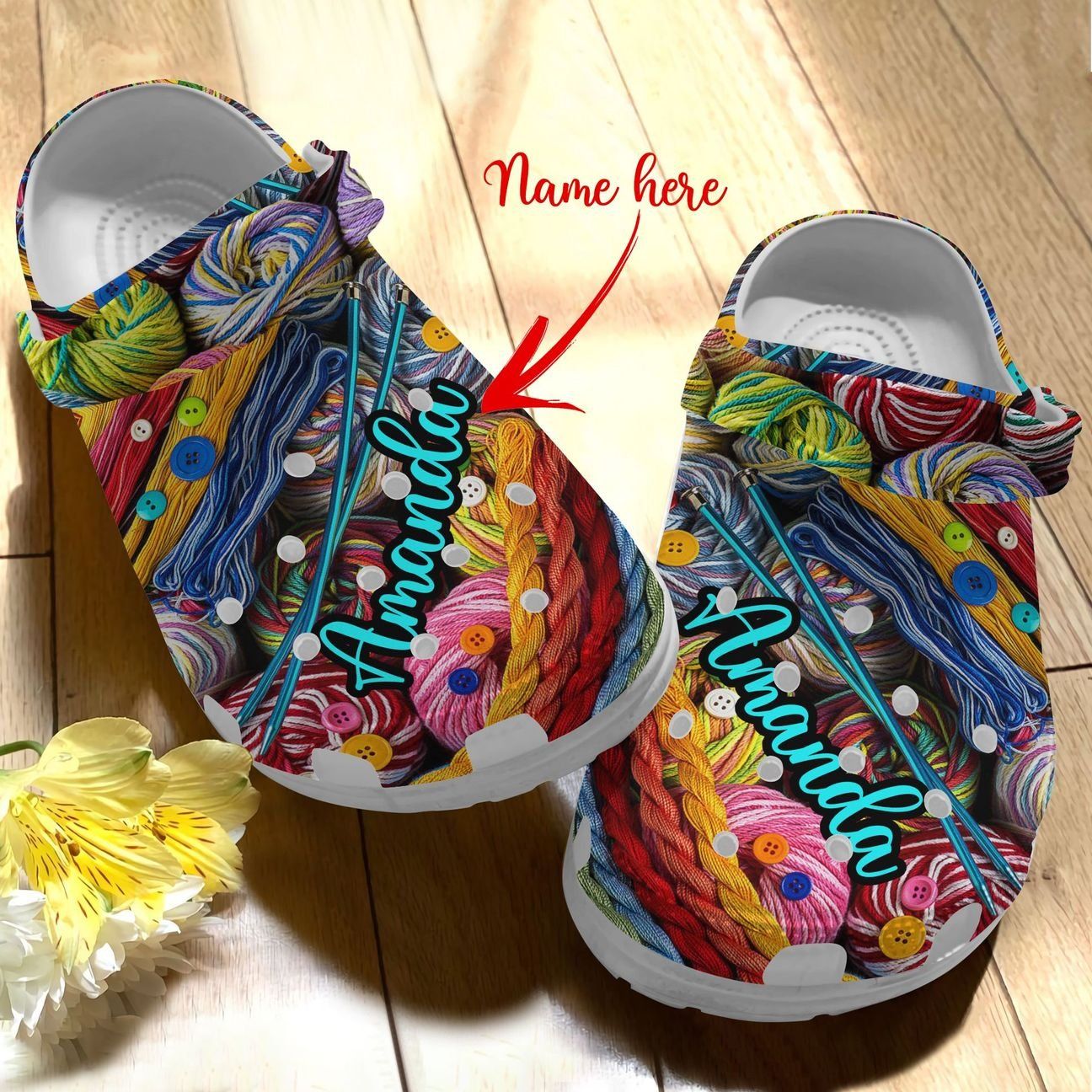 Crochet Personalized Personalize Clog Custom Crocs Fashionstyle Comfortable For Women Men Kid Print 3D Colorful Yarns Crochet Personalized Personalize Clog Custom Crocs Fashionstyle Comfortable For Women Men Kid Print 3D Colorful Yarns