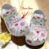 Crochet Personalized Personalize Clog Custom Crocs Fashionstyle Comfortable For Women Men Kid Print 3D Whitesole I’D Rather Be Crocheting