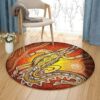 Crocodile Round Carpet Floor Rug Living Room Bedroom Decor Round Area Rug Carpet