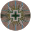Cross And Lightning Round Carpet Floor Rug Living Room Bedroom Decor Round Area Rug Carpet
