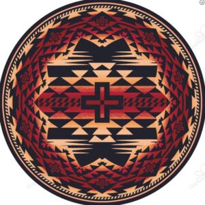 Cross Burnt Re Round Carpet Floor Rug Living Room Bedroom Decor Round Area Rug Carpet