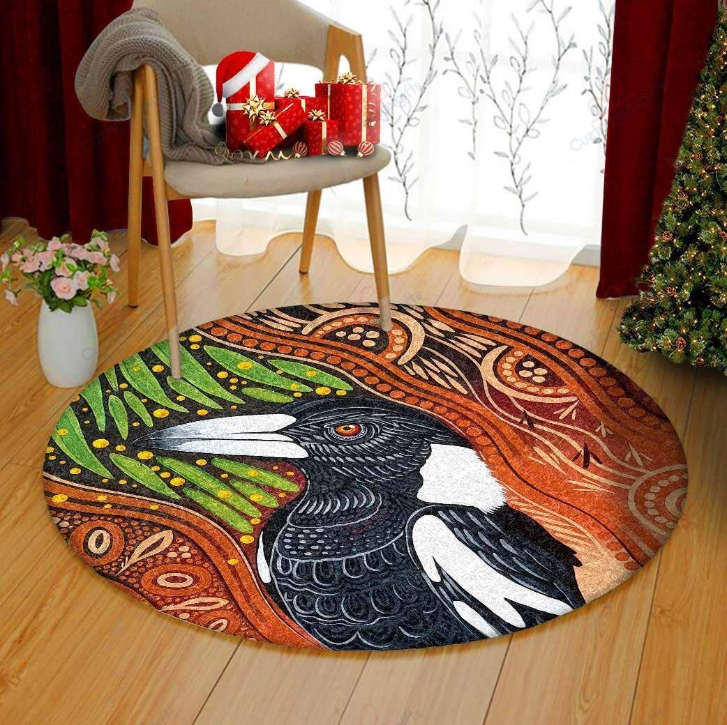 Crow Pattern 1 Round Carpet Floor Rug Living Room Bedroom Decor Round Area Rug Carpet Crow Pattern 1 Round Carpet Floor Rug Living Room Bedroom Decor Round Area Rug Carpet