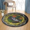 Crow Pattern Round Carpet Floor Rug Living Room Bedroom Decor Round Area Rug Carpet