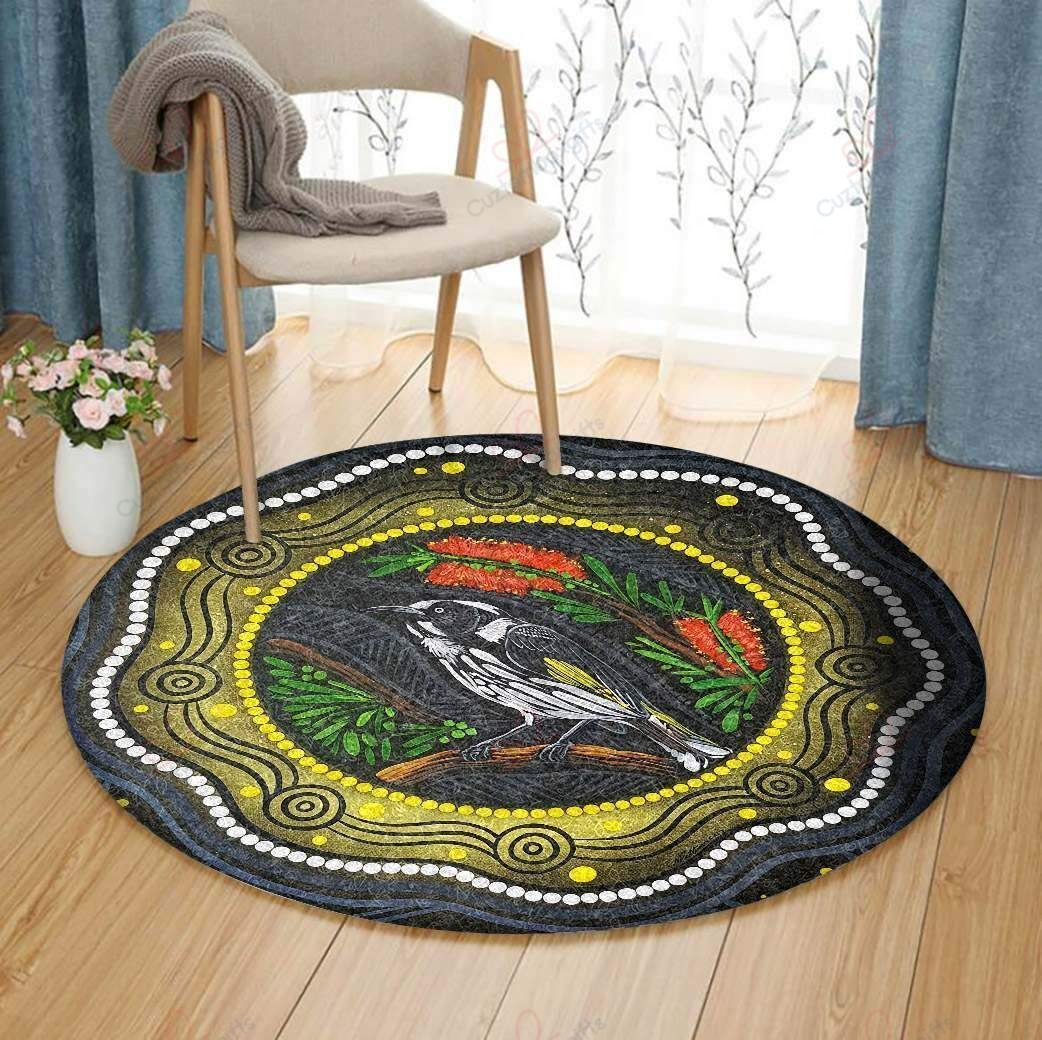 Crow Pattern Round Carpet Floor Rug Living Room Bedroom Decor Round Area Rug Carpet Crow Pattern Round Carpet Floor Rug Living Room Bedroom Decor Round Area Rug Carpet