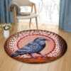 Crows Round Carpet Floor Rug Living Room Bedroom Decor Round Area Rug Carpet