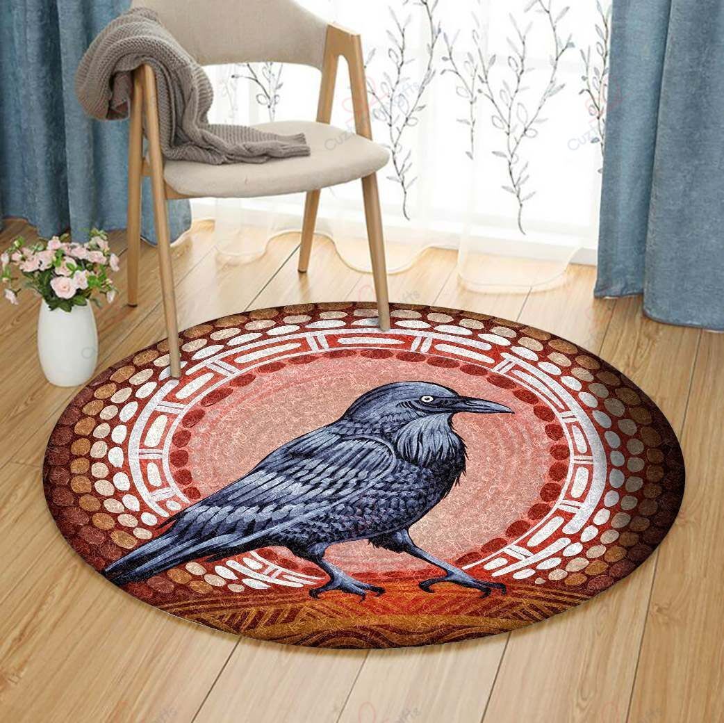 Crows Round Carpet Floor Rug Living Room Bedroom Decor Round Area Rug Carpet Crows Round Carpet Floor Rug Living Room Bedroom Decor Round Area Rug Carpet