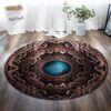Crytal Pattern Round Carpet Floor Rug Living Room Bedroom Decor Round Area Rug Carpet