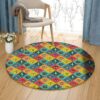 Cub Scout Round Carpet Floor Rug Living Room Bedroom Decor Round Area Rug Carpet