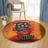 Cup Of Tea Round Carpet Floor Rug Living Room Bedroom Decor Round Area Rug Carpet