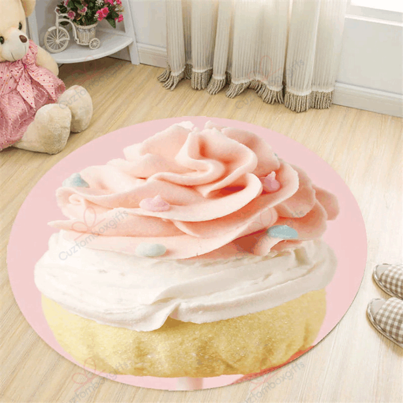 Cupcake Round Carpet Floor Rug Living Room Bedroom Decor Round Area Rug Carpet Cupcake Round Carpet Floor Rug Living Room Bedroom Decor Round Area Rug Carpet