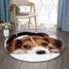 Cute Beagle Round Carpet Floor Rug Living Room Bedroom Decor Round Area Rug Carpet