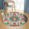 Cute Bear Round Carpet Floor Rug Living Room Bedroom Decor Round Area Rug Carpet