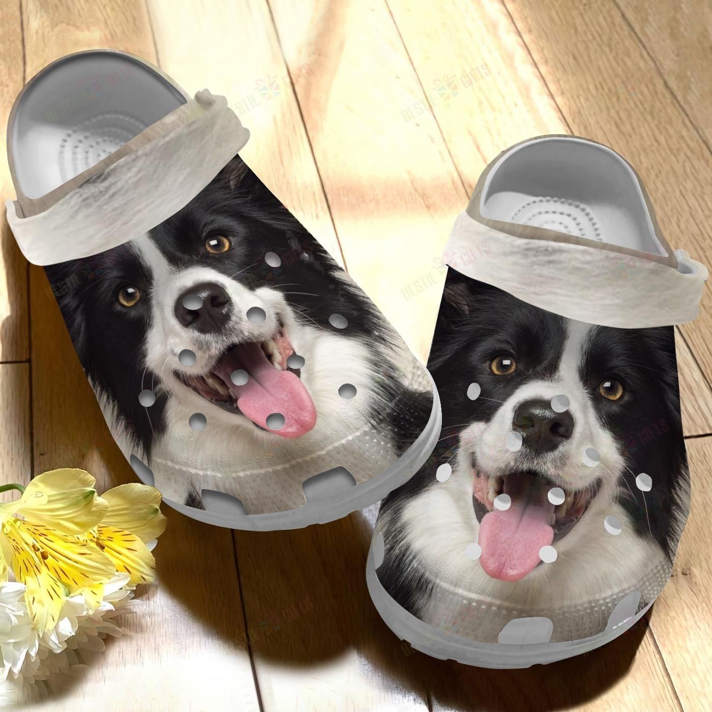 Cute Border Collie Crocs Clog Classic Clogs Shoes Cute Border Collie Crocs Clog Classic Clogs Shoes
