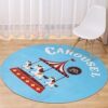 Cute Carousel Horse Round Carpet Floor Rug Living Room Bedroom Decor Round Area Rug Carpet