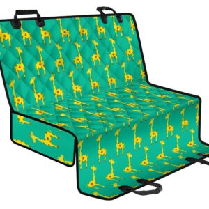 Cute Cartoon Giraffe Pattern Print Pet Car Back Seat Cover - fe9d57e71c5d