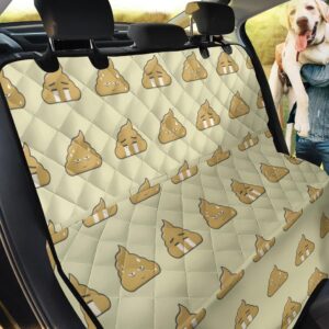 Cute Cartoon Poop Emoji Car Back Seat Cover Dog Car Seat Covers