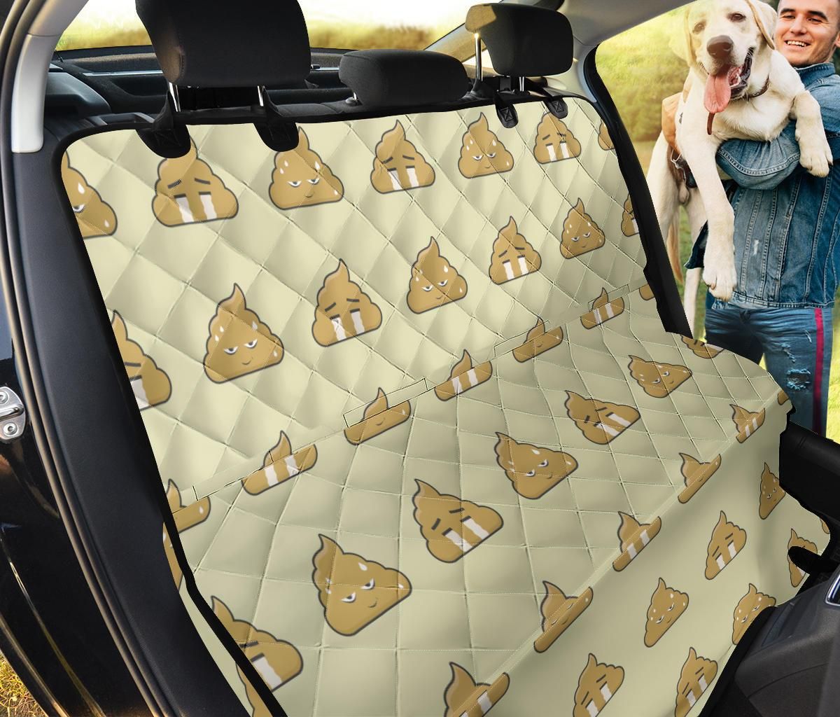 Cute Cartoon Poop Emoji Car Back Seat Cover Dog Car Seat Covers Cute Cartoon Poop Emoji Car Back Seat Cover Dog Car Seat Covers