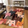 Cute Cat Rug Sport Decor Gift Floor Decor Living Room Carpet Rug Area Rug - 4b08b524014f