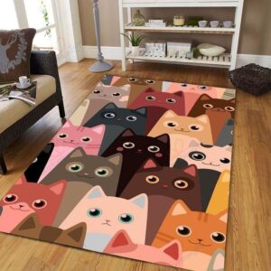 Cute Cat Rug Sport Decor Gift Floor Decor Living Room Carpet Rug Area Rug - 4b08b524014f