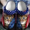 Cute Cat Us Shoe Crocs Clog 4Th Of July – Animal Happy Independence America Crocbland  Clog Birthday Gift For Woman Man