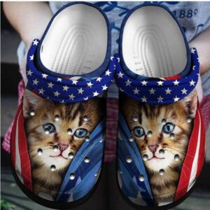 Cute Cat Us Shoe Crocs Clog 4Th Of July – Animal Happy Independence America Crocbland  Clog Birthday Gift For Woman Man