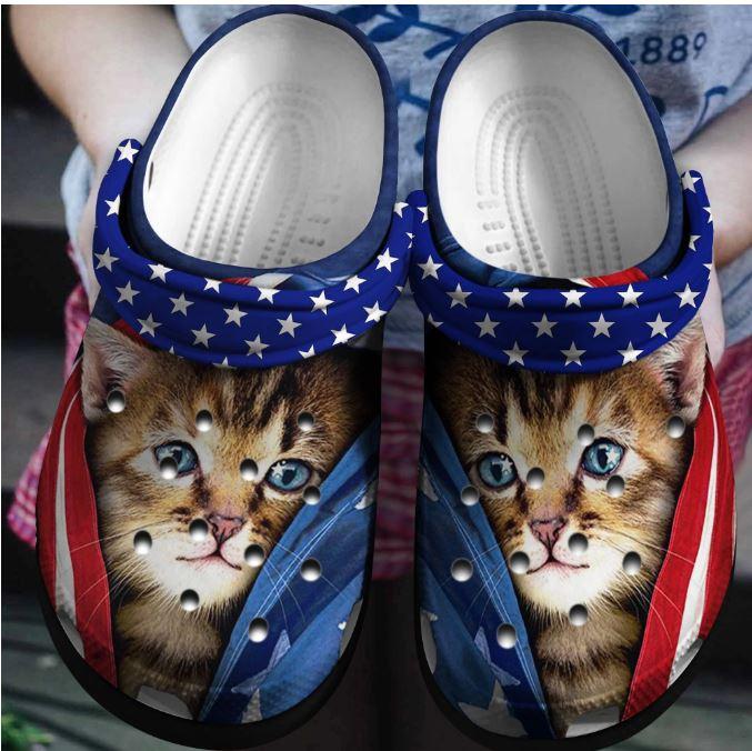 Cute Cat Us Shoe Crocs Clog 4Th Of July – Animal Happy Independence America Crocbland Clog Birthday Gift For Woman Man Cute Cat Us Shoe Crocs Clog 4Th Of July – Animal Happy Independence America Crocbland Clog Birthday Gift For Woman Man