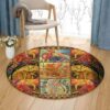 Cute Cats Round Carpet Floor Rug Living Room Bedroom Decor Round Area Rug Carpet